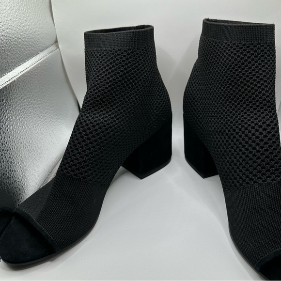 Eileen Fisher sz8.5 Croft open toe Mesh Knit Black Sandal Shoes Summer Elegant - Picture 11 of 15